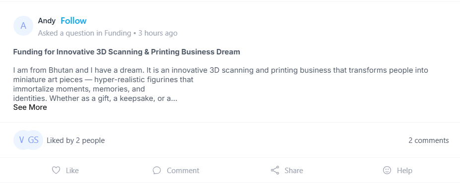 Seeking investment on HelpBnk