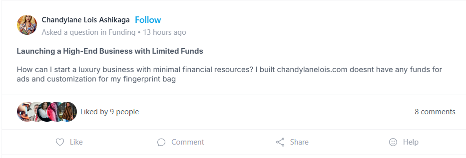 Seeking investment on HelpBnk
